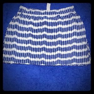 LINEN BLEND PULL ON SKIRT